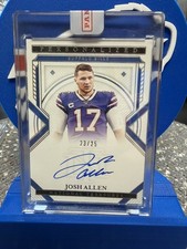2020 National Treasures Football Josh Allen Personalized Auto /25 On Card Sealed