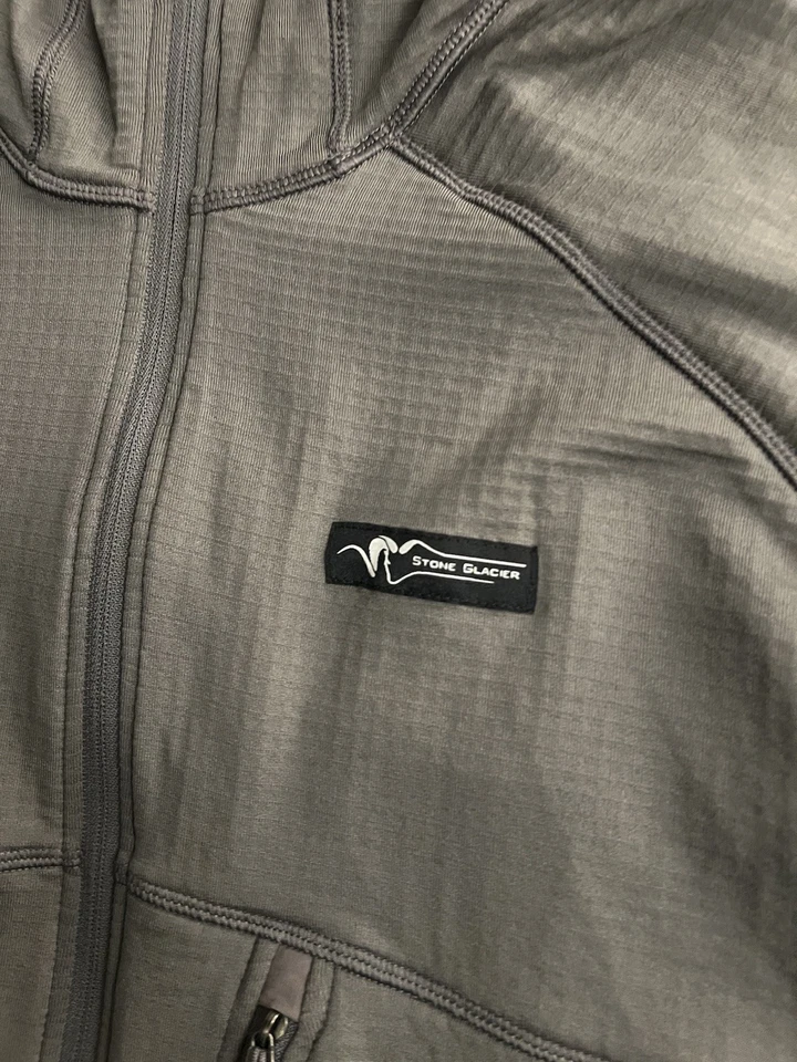 Stone Glacier Helio Sudadera con Capucha Para Hombres XXL Waffle 1/2 Cremallera Pullover Chaqueta Gris Granito Foto 2 de 4
