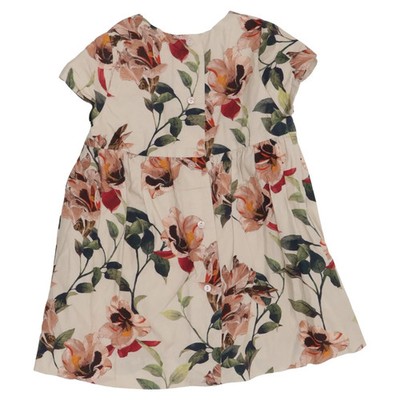 Zara BabyGirl, Kleid, Größe: 92, Beige/Mehrfarbig, Baumwolle, Blumen #fYr
