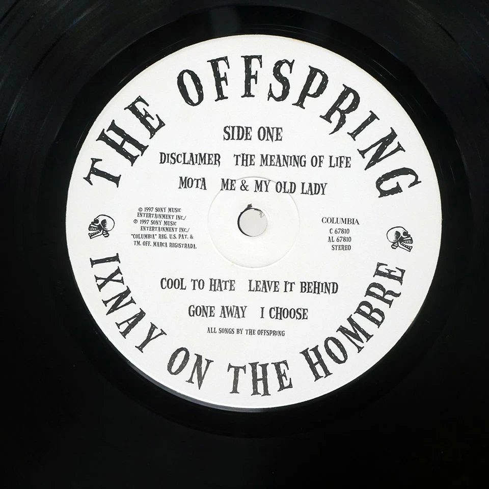 OFFSPRING IXNAY ON THE HOMBRE COLUMBIA C67810 US ORIGINAL INNER SLEEVE VINYL LP - Image 3 of 3