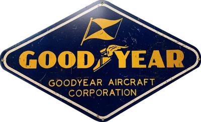 Goodyear Aircraft Corporation Metal Sign