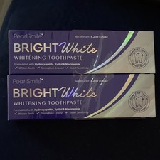 PearlSmile Bright White Whitening Toothpaste 4.2 oz Pack of 2 Whiten Teeth 1.43 per gallon