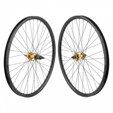 29in Alloy Mountain Bicycle Wheel Set with Double Wall Rims, Gld Hub, 36H Spokes