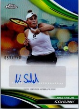 2024 NASTASJA SCHUNK TOPPS CHROME TENNIS TCA-NSK BLUE #D/150 AUTO SP CARD