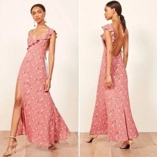 REFORMATION Trista Floral Maxi Dress Pink Floral Size XL G2U