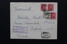 1938 SCW SPANISH CIVIL WAR CENSORED REG. COVER FROM ZARAGOZA TO FRANCE