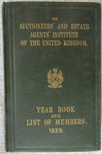 Auctioneers' and Estate Agents' Institute Year Book 1939 (Hardback)