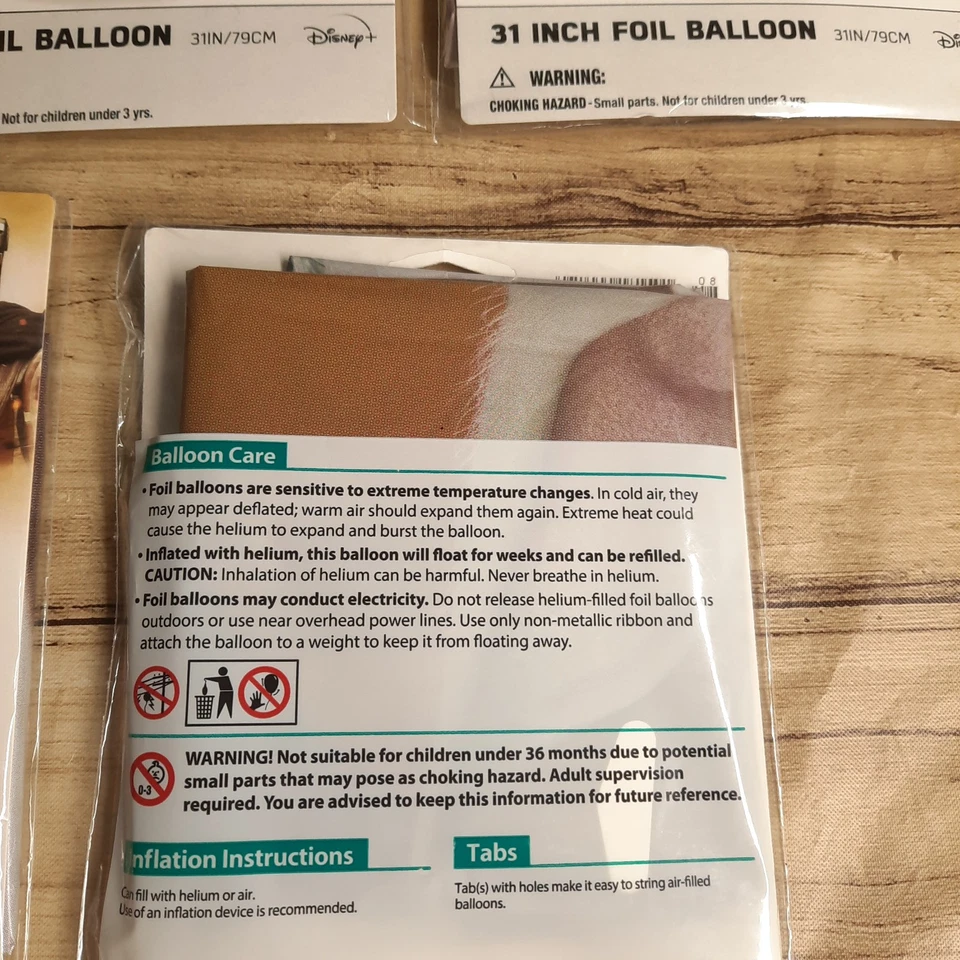 5 GLOBOS DE ALUMINIO DISNEY STAR WARS MANDALORIAN 31 PULGADAS Fiesta de Cumpleaños Coleccionar Foto 4 de 4