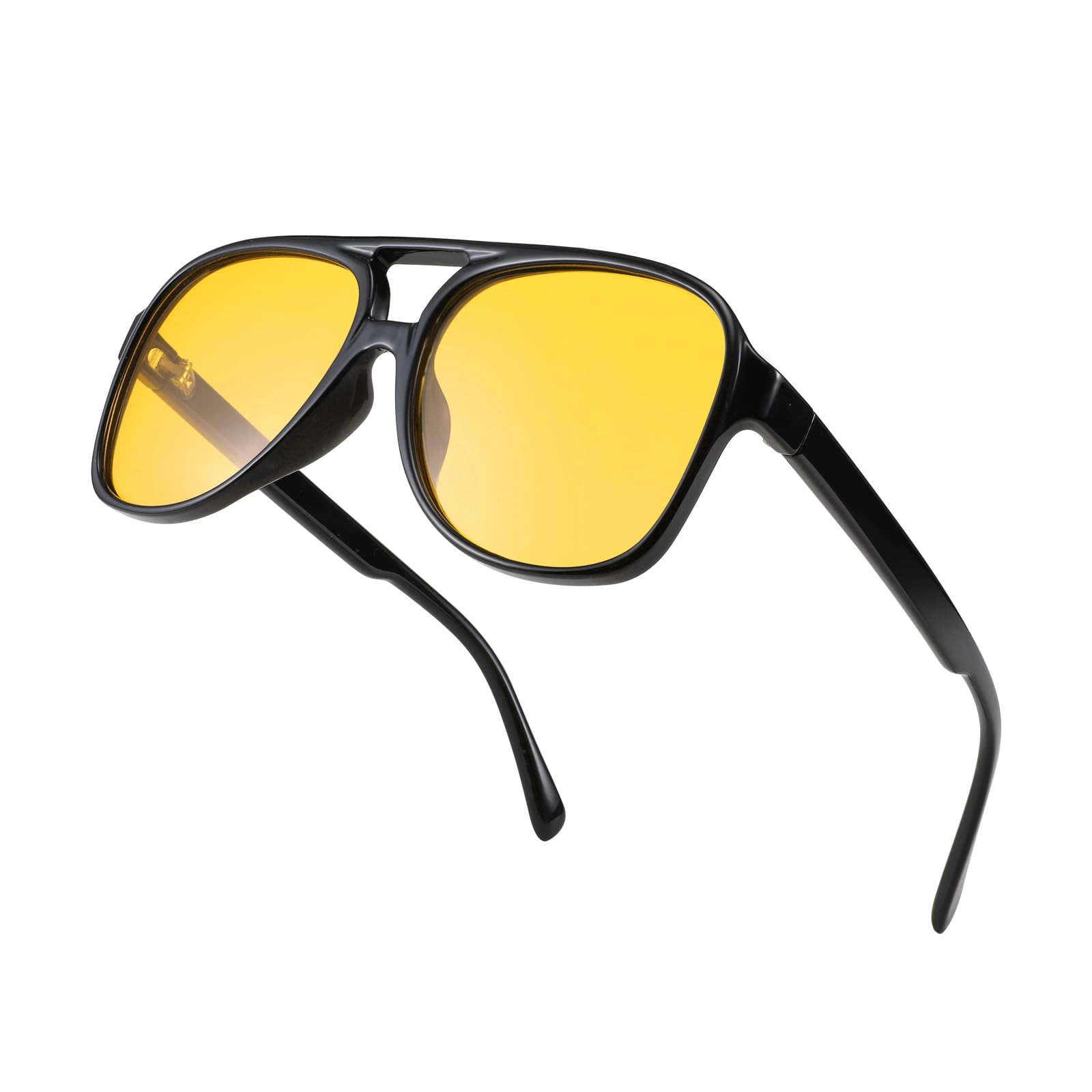 Vintage Retro 70s Plastic Aviator Sunglasses Women Men Classic Large Squared ...