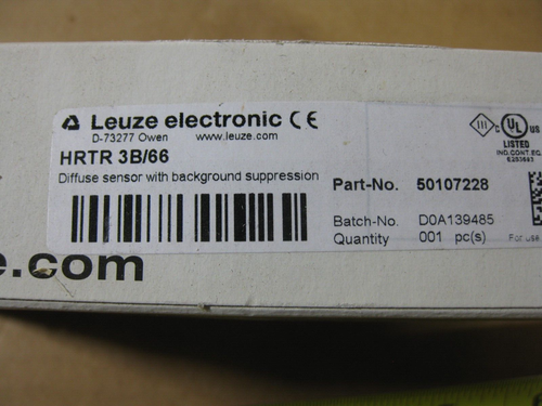 Sensor difuso electrónico Leuze HRTR 3B/66 50107228 con supresión de fondo - Imagen 2 de 6