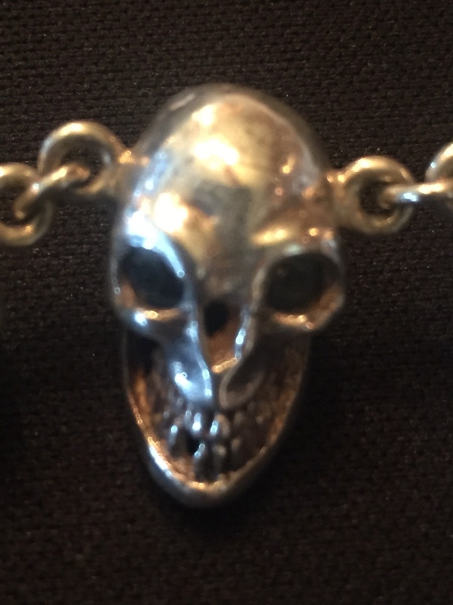 LOREE RODKIN One Of A Kind Sterling Silver Skull Skulls