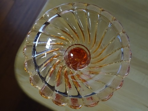 BACCARAT ANCIEN BOUGEOIR EN CRISTAL MOULER SIGNER MODELE BAMBOU ROUGE ht 18 cm - Picture 8 of 12