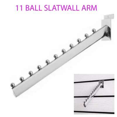 STARKER HD 11 KUGELLAMELLENWANDARM CHROM WASSERFALLARM FÜR SLATWALL BESCHLÄGE 