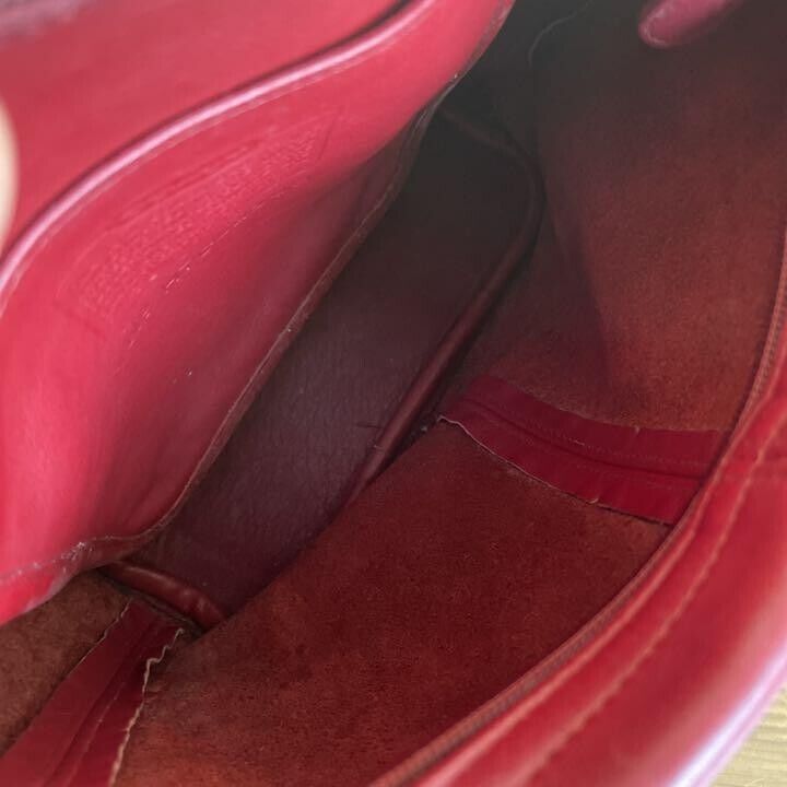 Old Coach 4148 RED Leather Shoulder Bag Vintage USED Auth Old Coach 4148 RED Leather Shoulder Bag Vintage USED Auth