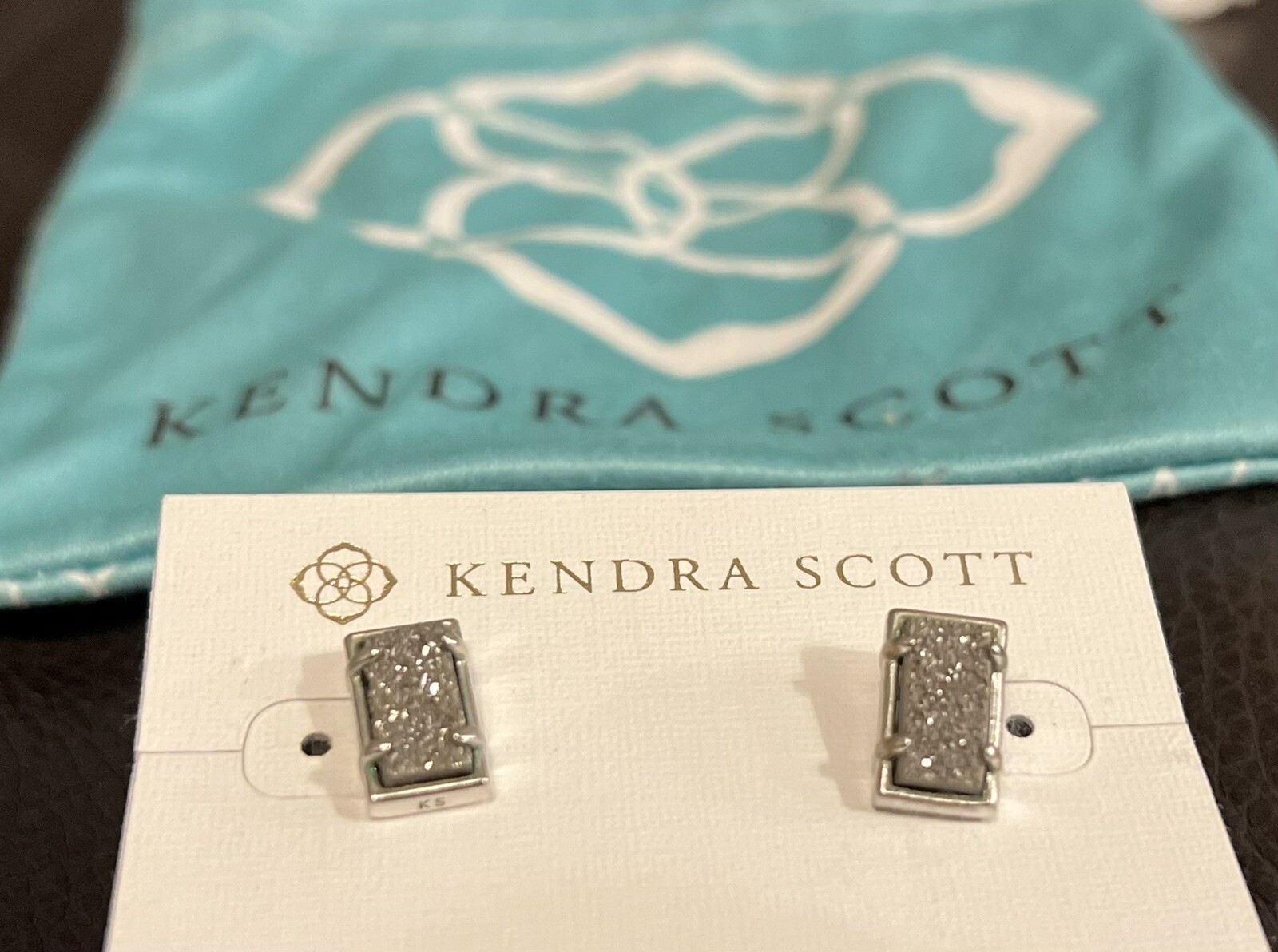 Kendra Scott earrings Silver Rectangle Shape, Wit… - image 2