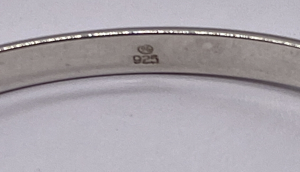 Shell .925 Sterling Silver Spring Lock Bracelet - image 7