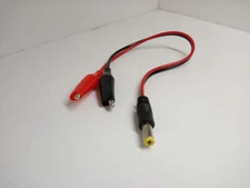 DC Aligator Clips Clamps Power Test Leads 5.5x2.1mm Plug Connector Adapter Cable