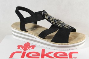 rieker ladies black sandals