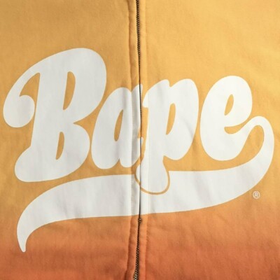 Gradation color BAPE logo full zip hoodie a bathing ape NIGO Size