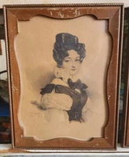 ORIGINAL VICTORIAN FRAMED LITHO by FRENCH ARTIST P.L. GREVEDON 1776-1880 