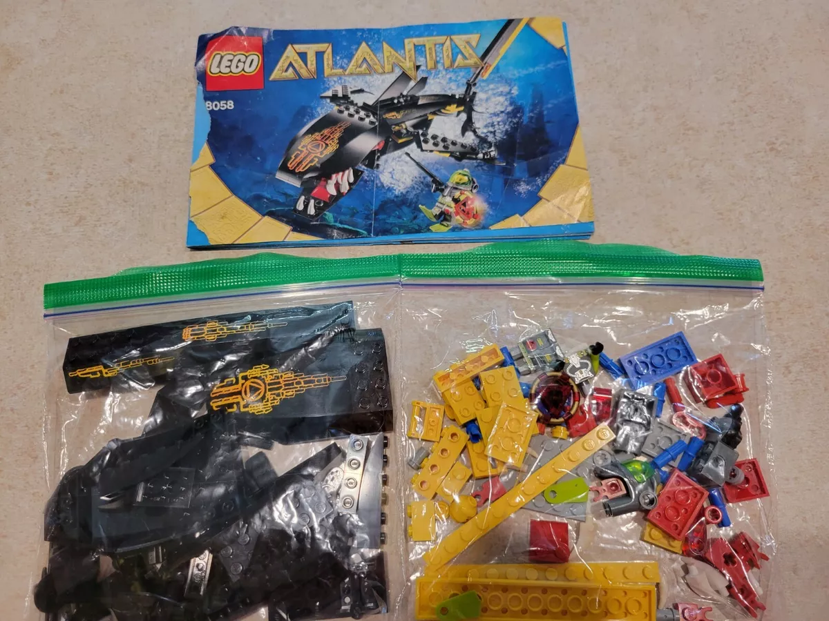 LEGO Atlantis Guardian of the Deep 8058 100 COMPLETE w minifigs instructions