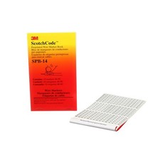 3M ScotchCode Pre-Printed Wire Marker Book SPB-14, black print on a Case of 5 