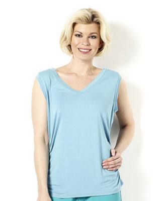 Sigrid Olsen Studio Bliss Strick ärmellos Jersey Top Ozean Größe Small