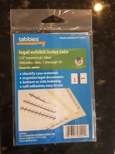 Tabbies Legal Index Divider Tabs Blue