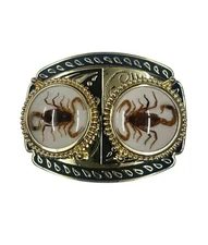 Real Scorpion Vintage Style Cowboy Antique Scorpion Belt BuckleHebillas Vaqueras
