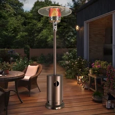 Outdoor Propane Patio Heater 48000 BTU with Wheels and Safety Protection System