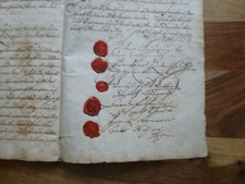 Schöne handschriftliche Urkunde betreffend Schloss Eisenberg mit Siegel Signatur