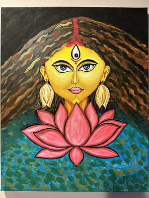 The Goddess ''Durga'' original acrylic painting on canvas.