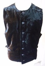 VICTORIAN Crushed velvet vest Medium Full steampunk Gothic vampire fitted
