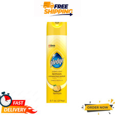 Pledge Furniture Polish Spray Lemon Scent 9.7oz Wood Cleaner