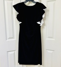 Lauren Ralph Lauren Flutter-Sleeve Matte Jersey Dress, Size-8