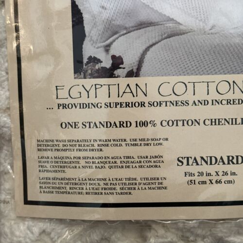 Vintage Luxor Chenille Shame Einzelbett Standard 20x26 Kissenbezug Bett - Bild 3 von 4