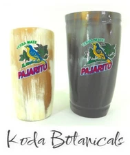 Hand Carved Bull Horn Gourd TRADITIONAL YERBA MATE CUP