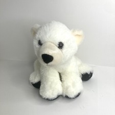 Wild Republic Polar Bear White Plush Stuffed Animal Toy Black Paws 8