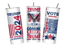 Trump Tumbler 2024 Fix America Again - 20oz Stainless Steel Tumblr Travel