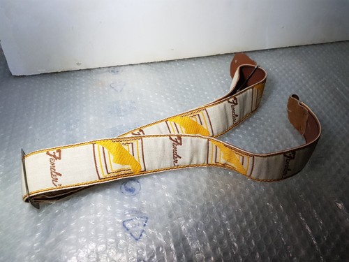 70's FENDER STRATOCASTER STRAP USA - WHITE