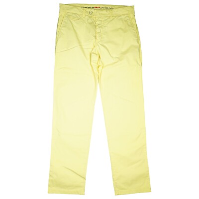 BRAX Everest Herren Jeans Golf Hose Stretch Chino Straight 46 M W31 L32 Gelb TOP