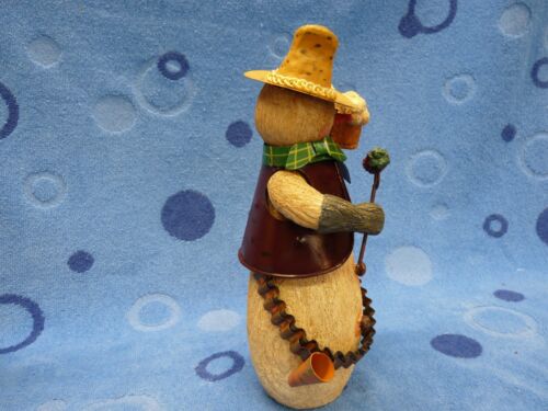 Vintage Resin Cowboy Sheriff Snowman 8.5" Christmas 2004 with Pepper and Beer - Picture 3 of 7