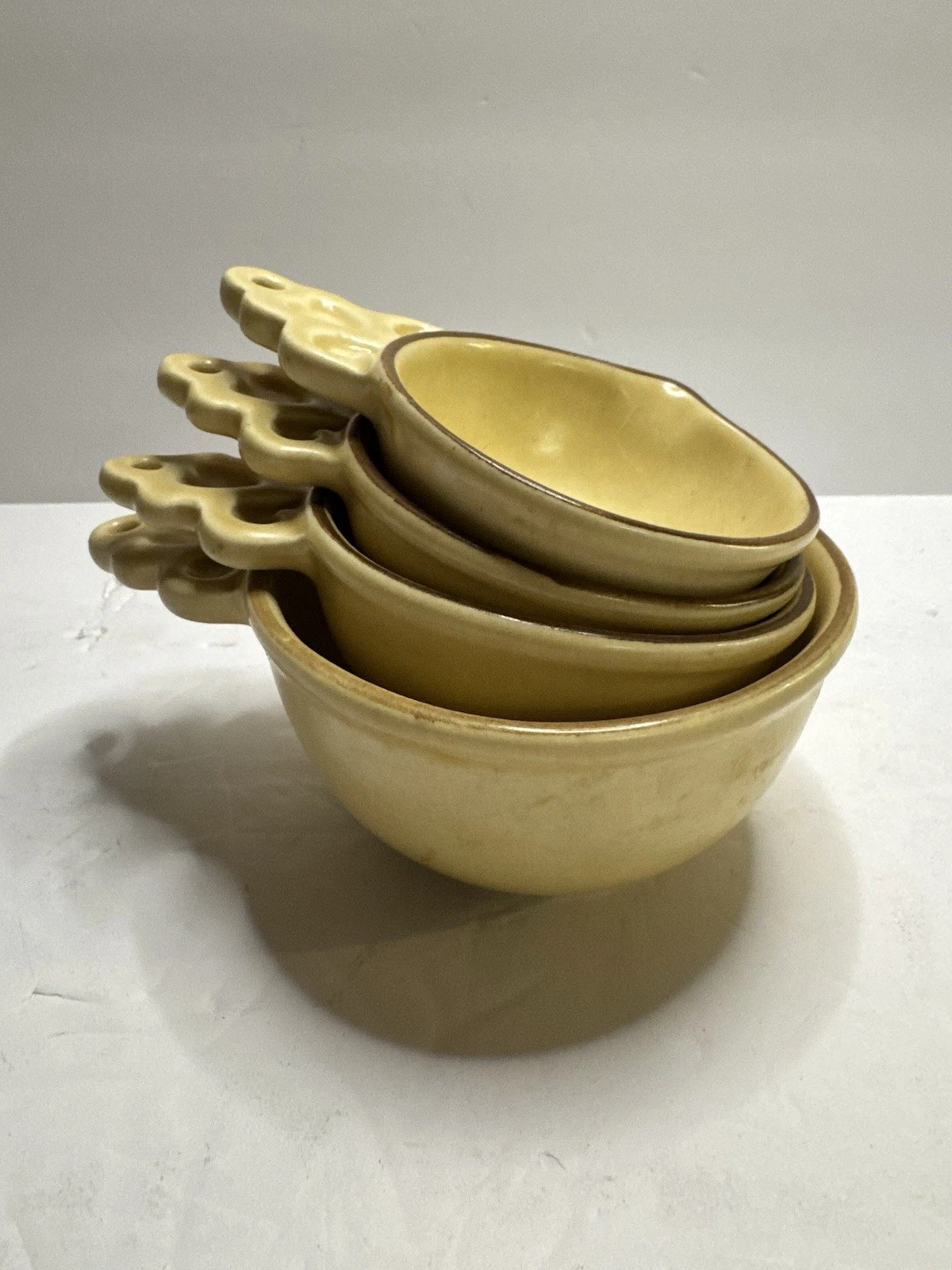 Pfaltzgraff Village Stoneware Nesting Measuring Cups Set Of Four