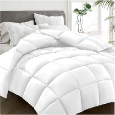 Goose Alternative Down Comforter King Size Fill Power - soft 100 brushed fib...