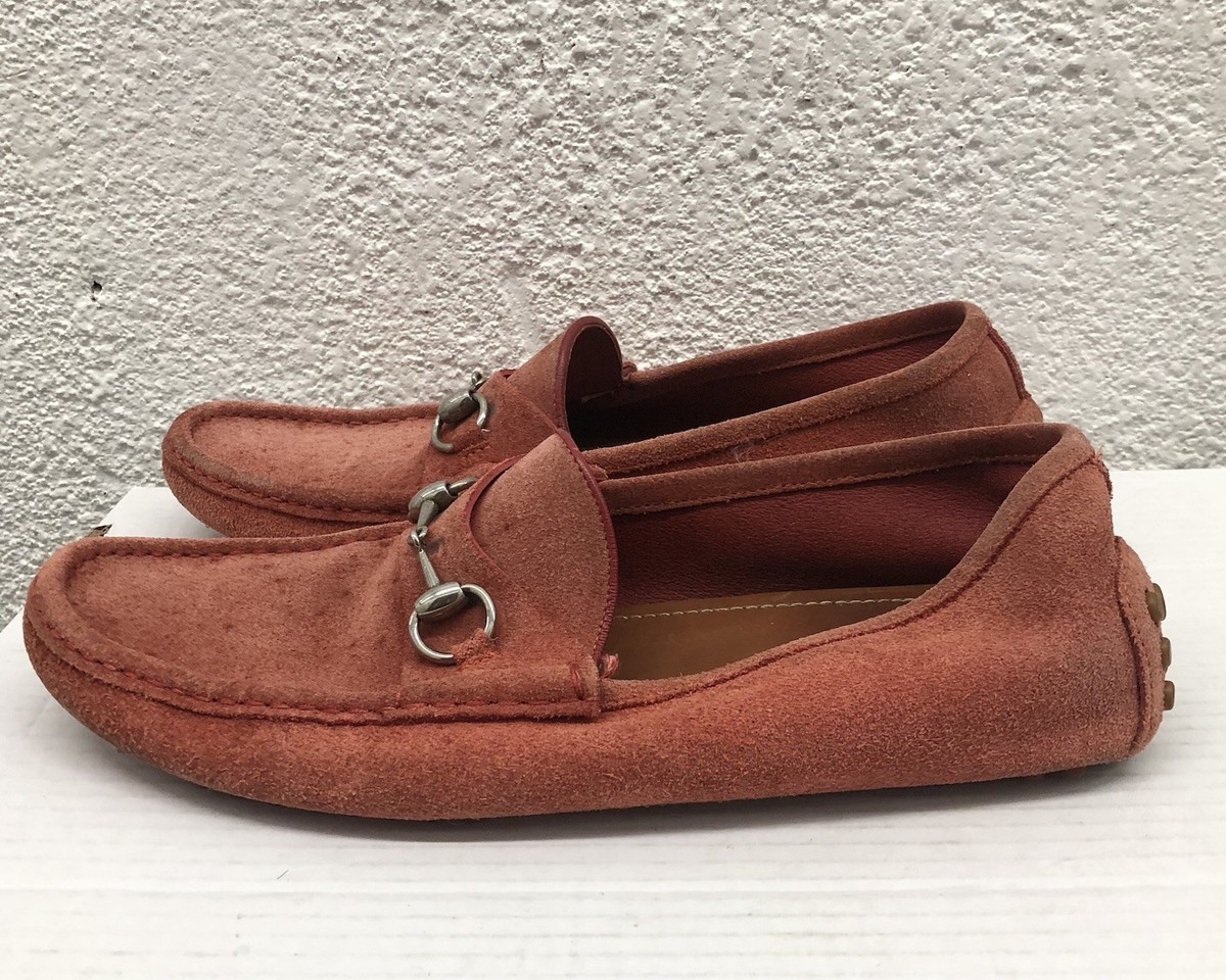 Gucci Red Leather Horsebit Loafers with Black Web Gucci Suede Web Horsebit Driver Loafers Size 6.5 Men main image 4