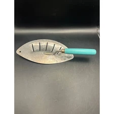 Vintage Foley Food Mill Strainer Sieve Colander Kitchen Tool Turquoise Handle