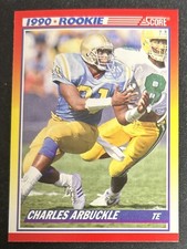 1990 Score Charles Arbuckle Football Rookie Card (RC) #639 UCLA Bruins Centered!. rookie card picture