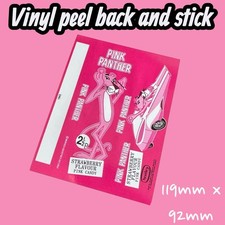 Pink Panther Vintage Sweet Wrapper Classic Vinyl Sticker 1960s dummy Choc Bar 2p