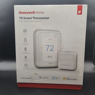 Honeywell Home T9 Wi-Fi Smart Thermostat with RoomSmart Sensor WhiteRCHT9610WFSW