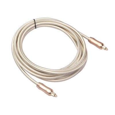 Optical Fiber Cable Digital Audio Lead Gold For Headphone Amplifiers
